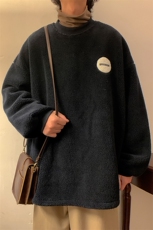 WY1704-P65刺绣冬季羊羔毛圆领卫衣男士大码保暖加厚外套控88，男装棉衣，电商B280-1（原A049）