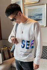 WY892021春秋季新款社会小伙套头卫衣男网红同款上衣白，男装卫衣，星座102A（原电商D309-1）