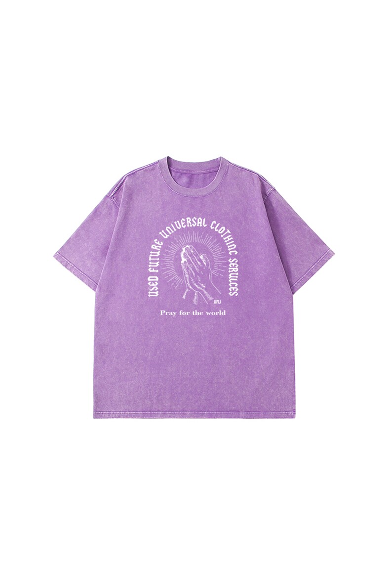 白底得物品质重磅纯蜡染水洗做旧美式纯色男女短袖T恤DT27-P38,男装T恤,星座301C-5