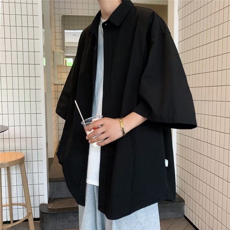 夏季新款衬衫潮流慵懒男方领衬衫P32,男装衬衫,星座1116-2