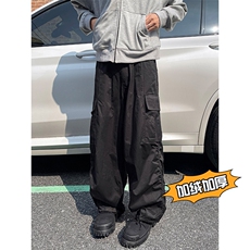 港风加绒加厚多口袋工装裤休闲裤长裤A014-DY25128-P70控98，男装休闲裤，电商A014