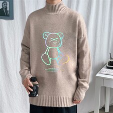 M18139-P45加绒款-P65半高领毛衣男士大码针织衫男毛线衣男,春天一岁半女宝宝衣服搭配图片