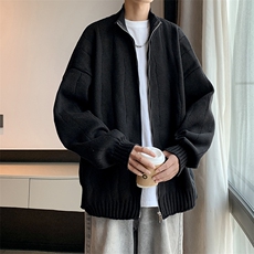 美式毛衣开衫外套男秋冬潮流高级感纯色针织衫毛线衣，男装针织衫/毛衣，星座410-6（原星座1304-1）