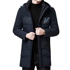 新款冬季中年可脱卸帽羽绒服男厚爸爸装休闲时尚外套ZS20956-P330，男装羽绒服，电商B212（原钱塘6029）