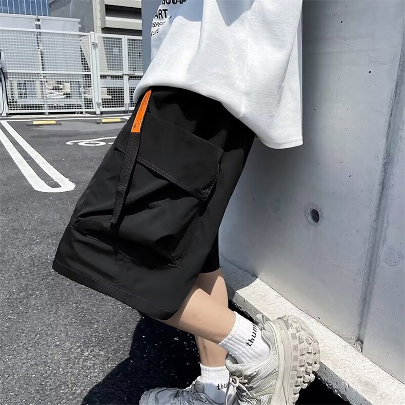 工装短裤男夏季高级感潮牌痞帅休闲裤子直筒阔腿宽松百搭五分中裤,男装牛仔裤,星座1013