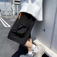 工装短裤男夏季高级感潮牌痞帅休闲裤子直筒阔腿宽松百搭五分中裤，男装牛仔裤，星座1013