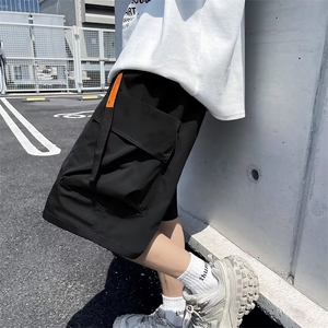 工装短裤男夏季高级感潮牌痞帅休闲裤子直筒阔腿宽松百搭五分中裤图片