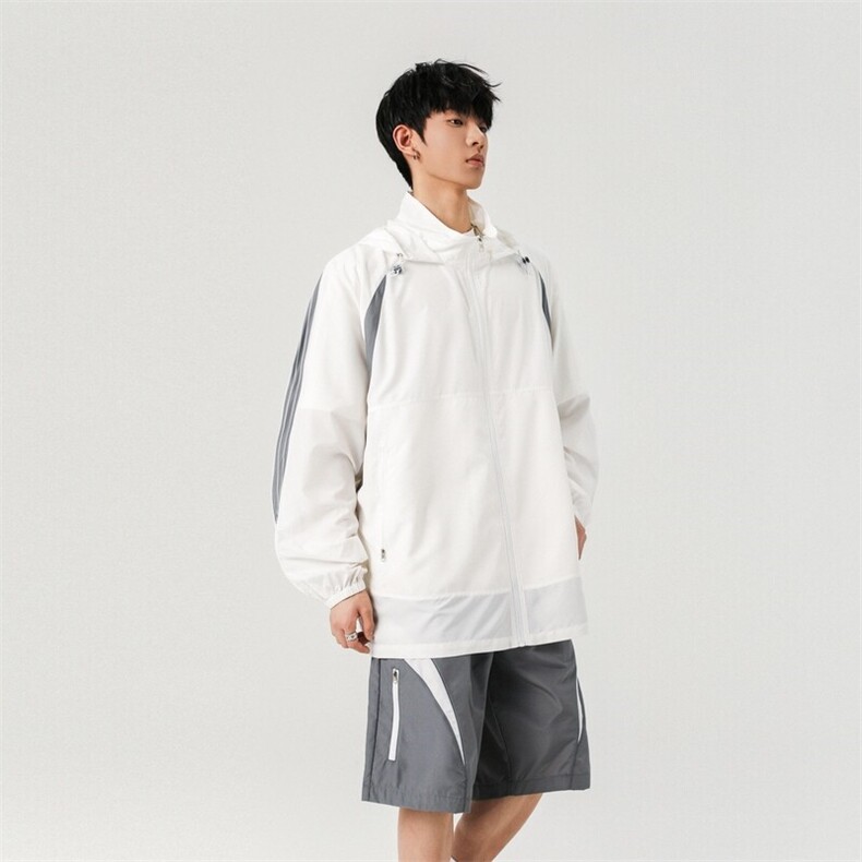 连帽拼色两件套拉链夹克日系宽松休闲运动套装A406TZ2678特P78,男装夹克,星座309（原A406）