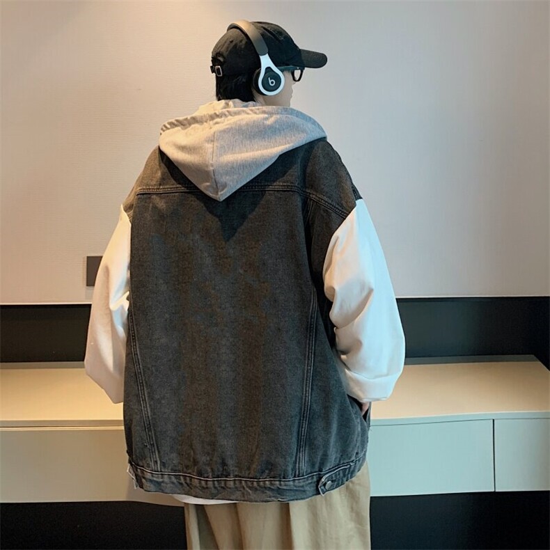 JK3040-P70-控98现货拼接牛仔夹克外套,男装夹克,星座116