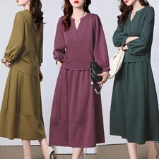 现货套装裙2024年秋季新款女装时尚休闲两件套，女装套装/套裙，关键词