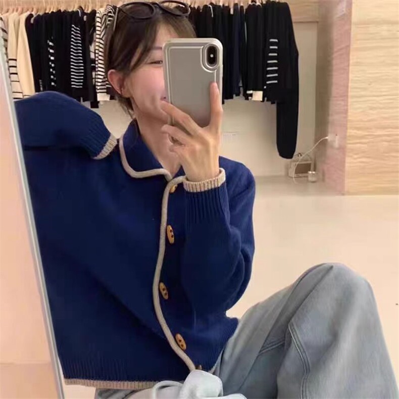 女士秋冬简约时尚加厚开衫羊毛,女装羊毛衫,冀清阳荣