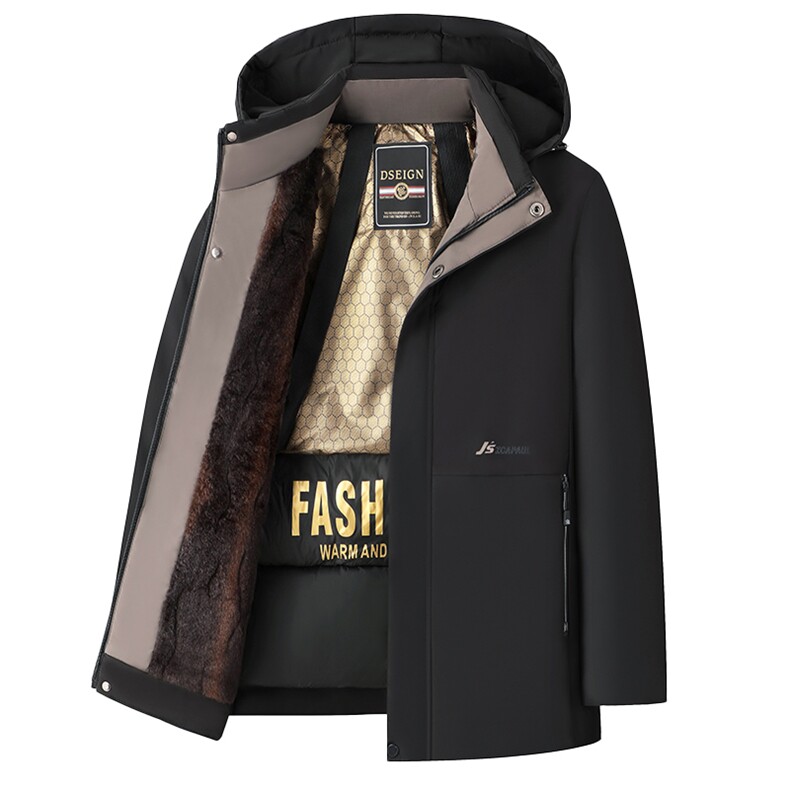 中老年冬季棉服男御防寒服加绒加厚保暖棉袄中年爸爸棉衣外套，男装棉衣，星座1508