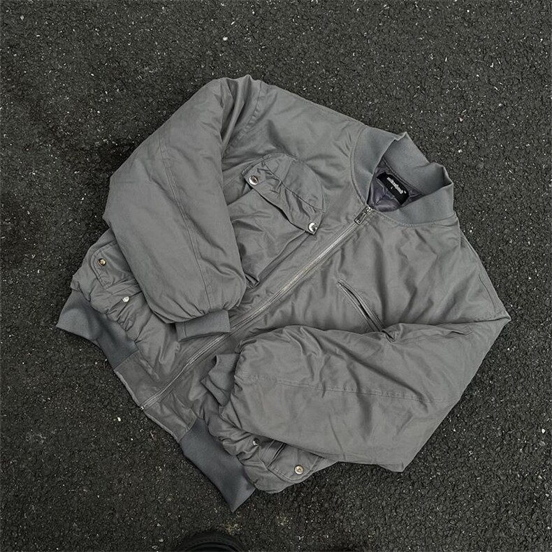 美式飞行员夹克棉服工装外套廓形高级感棉衣bomberLF984P115,男装夹克,电商D256-2(原A064-2)