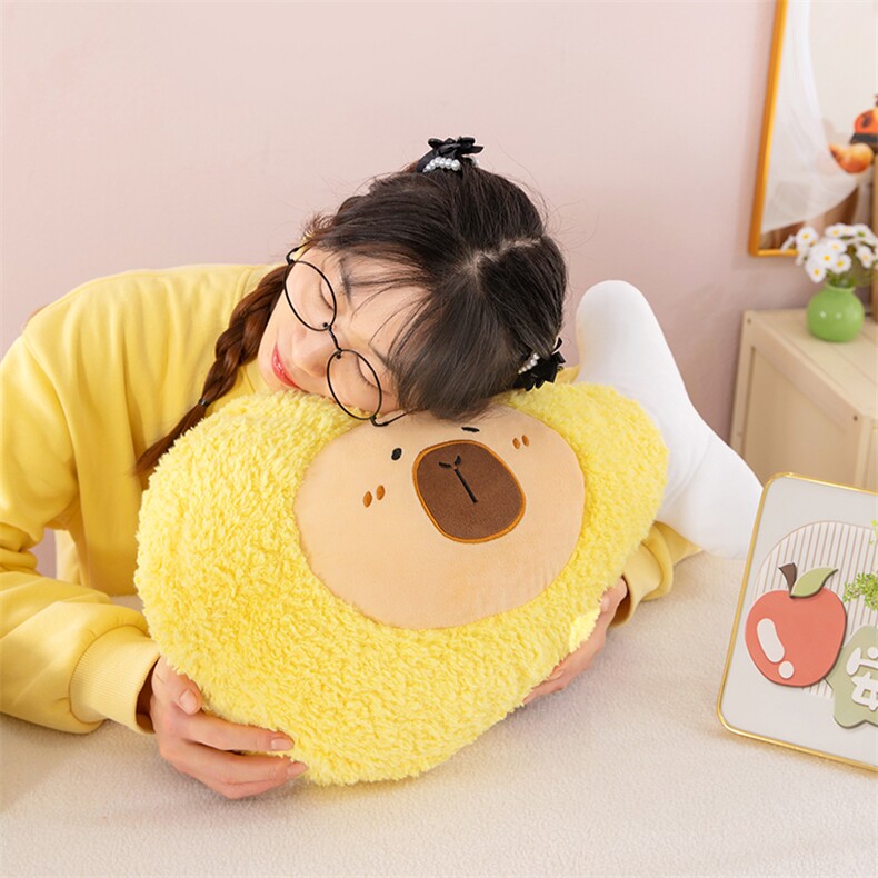 卡皮巴拉炸鸡腿儿童睡觉抱枕靠枕送女生日礼物网红款，创奇网供