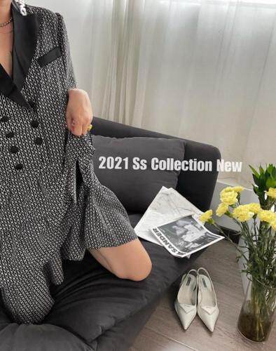 西装领几何图案ops，女装西装，G