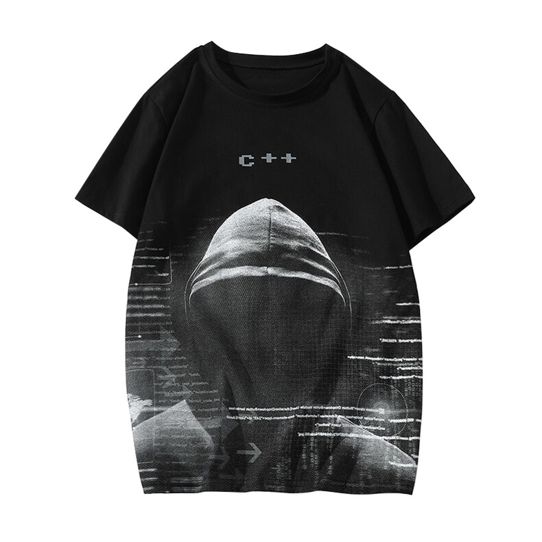 货足7XL-M2023夏季新款高街美式纯短袖T恤男半袖体恤加肥加大,男装T恤,钱塘717(原712)