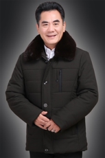 加厚商务绅士商务休闲仿丝棉拉链纯色翻领可脱卸领棉衣常规直筒，男装棉衣，星座1216（原钱塘722）