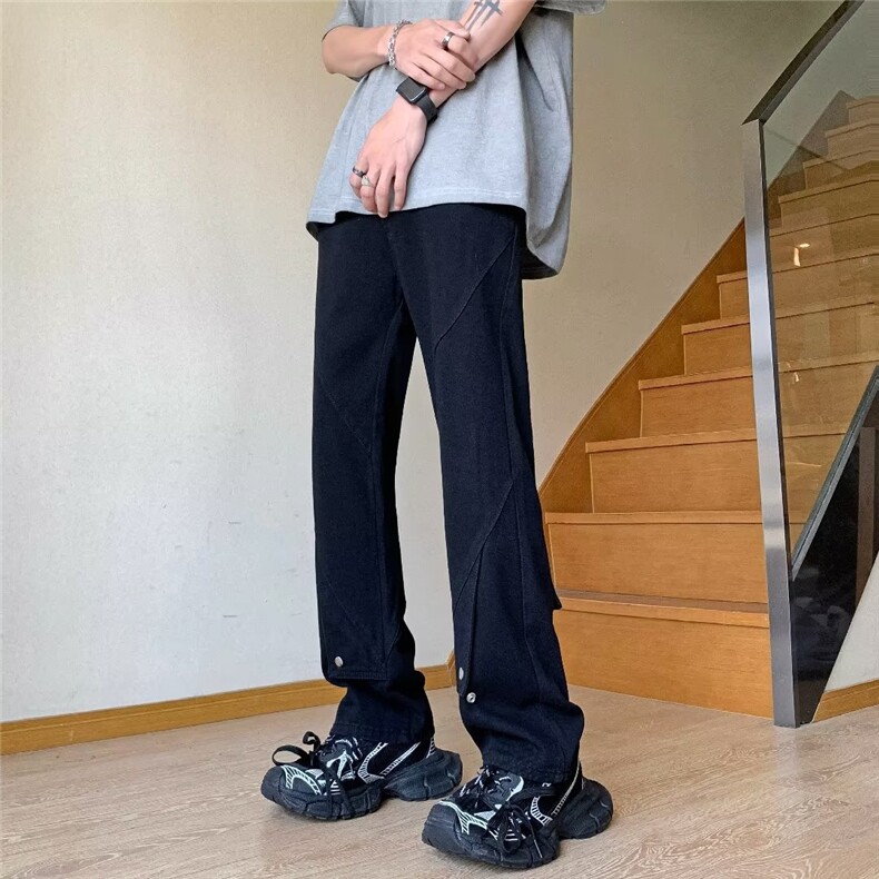 精神小伙牛仔裤男韩版潮流高街帅气2023夏季新款ins长裤RK314-P50,男装牛仔裤,星座412-3