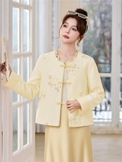 新中式G风外套女2026春季新款复古刺绣提花设计感时尚气质外套，女装短外套，火爆靓佳人