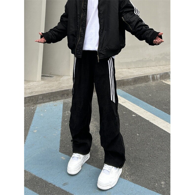 春秋新款美式复古运动裤男宽松休闲裤直筒卫裤LK2405-P35,男装休闲裤,星座310A-4