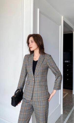 2021年春装格子套裤20308#，女装，樱·之秀