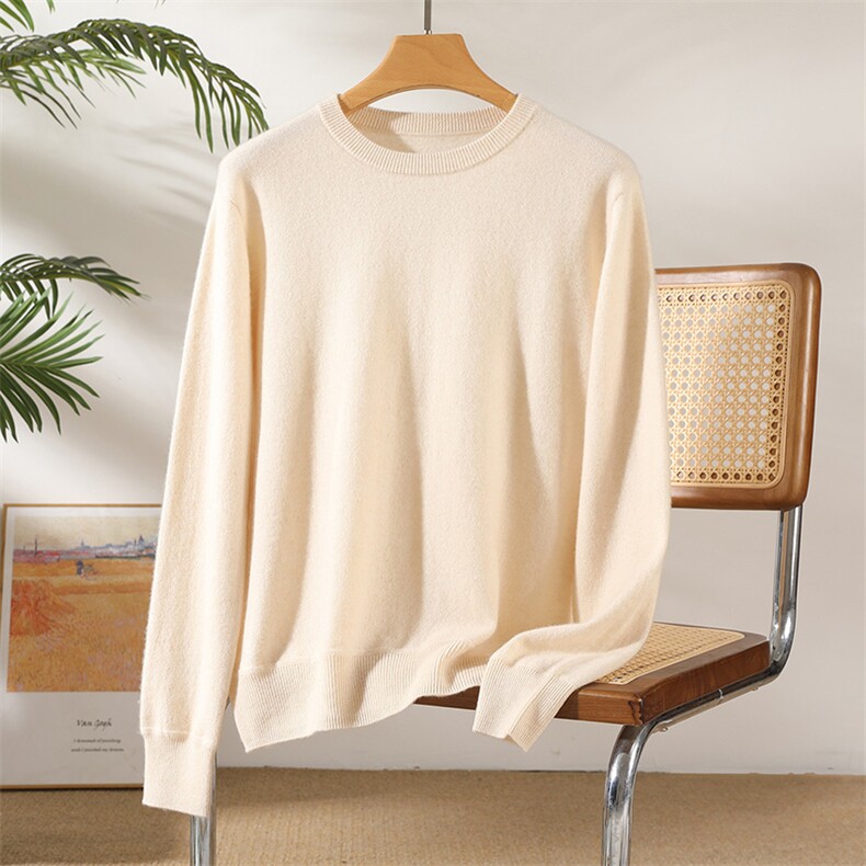 2025百搭时尚简约秋冬新款平面半高领羊绒衫，女装羊绒衫，澳坤羊绒