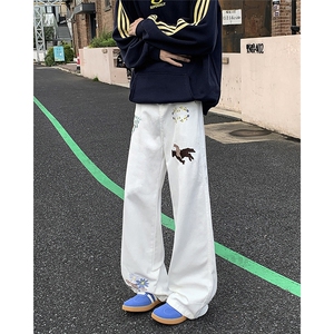 现货美式牛仔裤高级感裤子直筒宽松hiphop休闲裤N067-P46