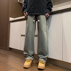 秋冬高街潮牌水洗牛仔裤2024新款美式复古直筒休闲裤男K7598-P40，男装牛仔裤，星座512-3