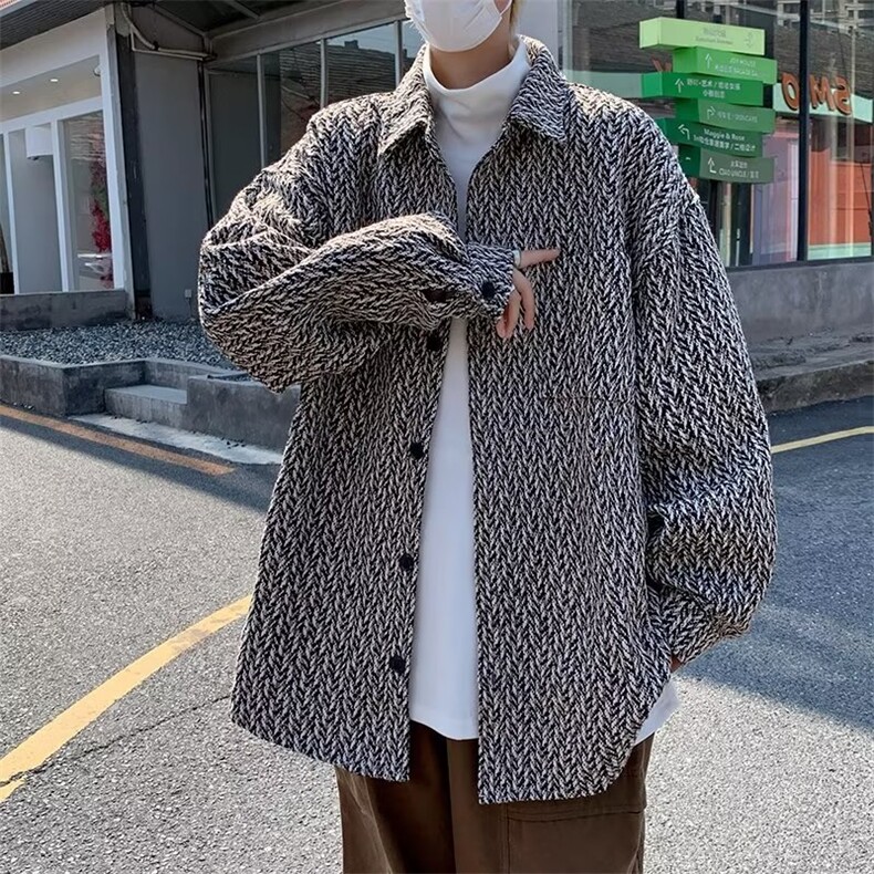 秋冬毛呢外套男士韩版潮流情侣毛边ins衣服港风原宿风夹克JJK80,男装夹克,星座1116A-1（原606A）