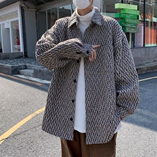 秋冬毛呢外套男士韩版潮流情侣毛边ins衣服港风原宿风夹克JJK80，男装夹克，星座1116A-1（原606A）
