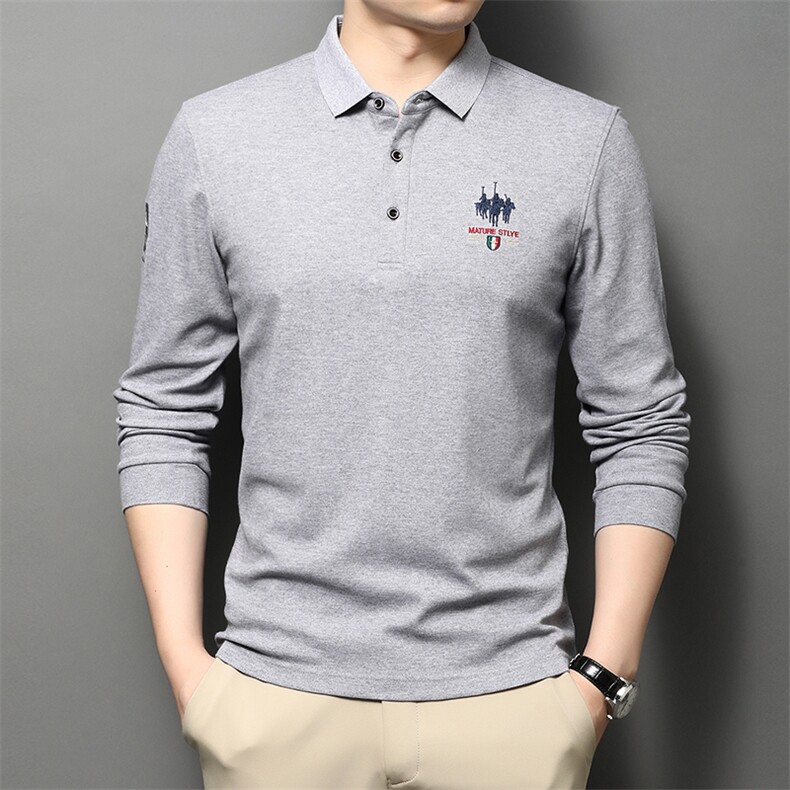 B3916春季长袖POLO衫翻领T恤欧货品质精品主推P58图片