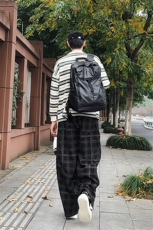 加绒卫裤肌理感格纹休闲裤男2025搭配卫衣毛衣日系裤子1030/P55，男装休闲裤，星座1412-2