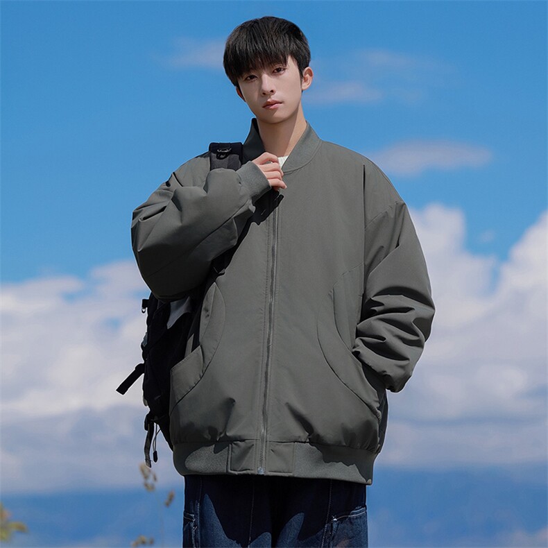 弯刀棉衣男棒球领二开加厚棉袄DSA157B-M8868-特P55,男装棉衣,电商A157B