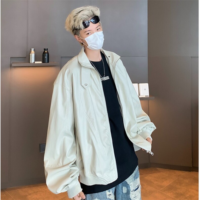 2026春复古机车皮衣外套男女短款棒球服皮夹克PY172,男装夹克,星座1108