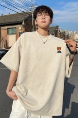 麂皮绒！重磅麂皮绒短袖t恤男JPDX173-特P19控38，男装T恤，电商B367