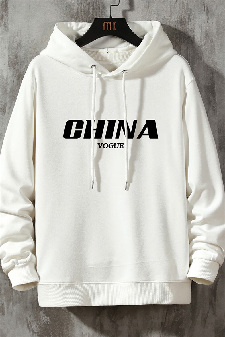 WY2001-P40纯棉连帽卫衣男大码运动帽衫宽松薄外套,男装卫衣,电商A040A