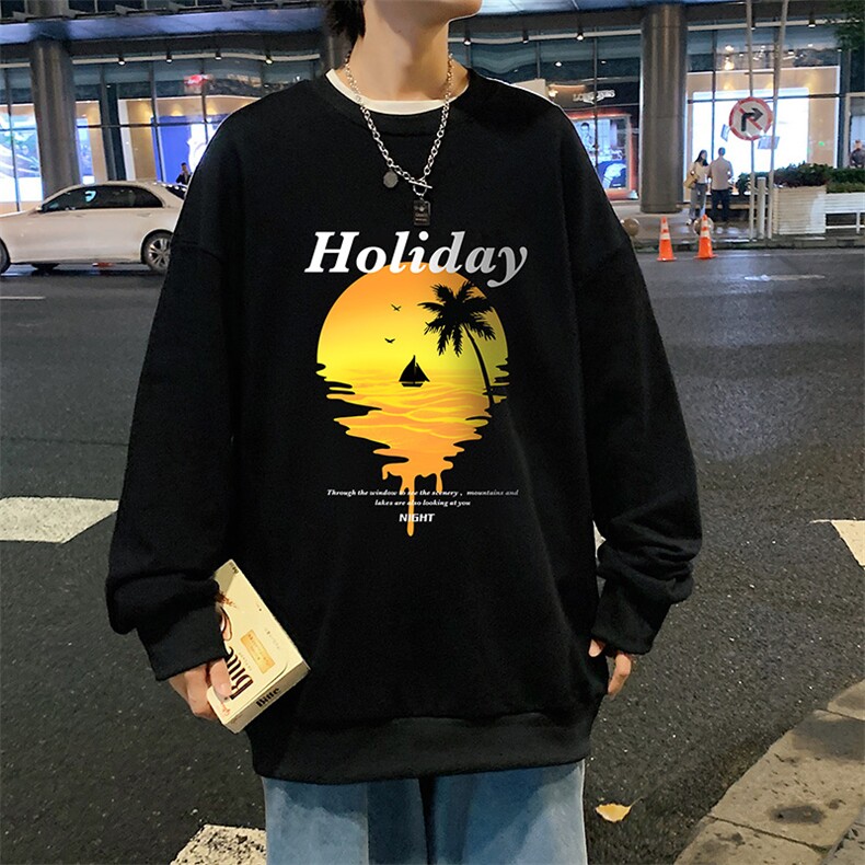 S62266-P28秋季圆领卫衣男大码韩版宽松长袖外套,男装卫衣,电商A040