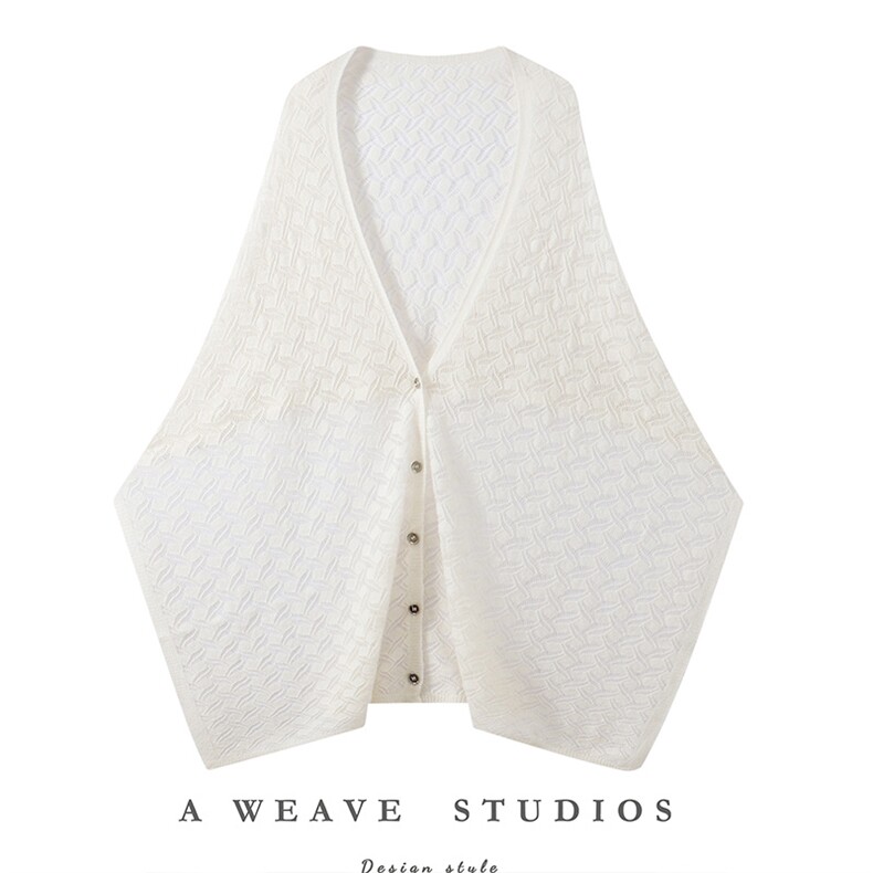 2025年秋季时尚百搭通勤简约休闲镂空围巾披肩，披肩，羿纯羊绒