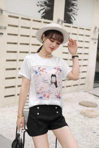 时尚缎面(醋酸面料)美图T，女装，湘怡服饰