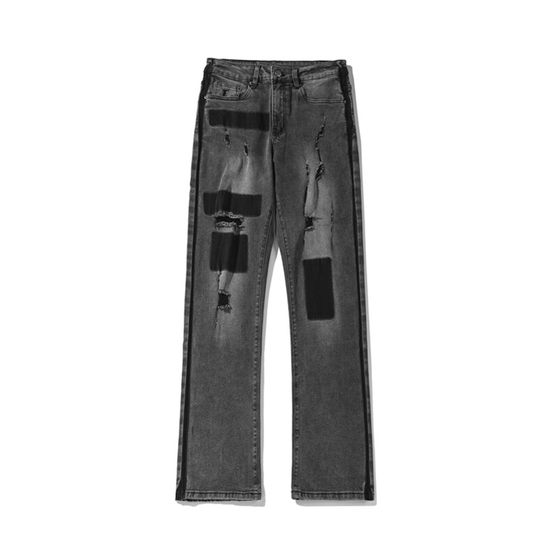 2024夏季新款外景大码美式做旧破洞牛仔裤M-5XGK24526-P60,男装牛仔裤,电商A022