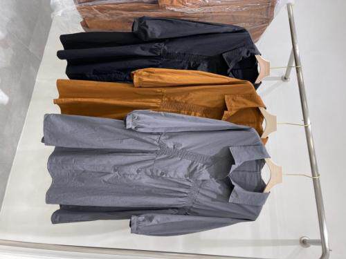 秋季韩版抽皱连衣裙，女装连衣裙，魅力布梵