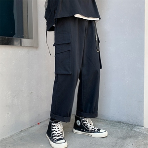 A111-P48 机能工装裤男士大码宽松直筒休闲裤男图片