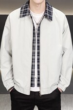 春秋季夹克男翻领假两件外套男休闲百搭青年外套上衣N2602-P75，男装夹克，星座310B-3