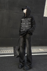 美式ins高街hiphop重工艺水洗暗黑微喇牛仔裤货号K2401P60，男装牛仔裤，电商A063