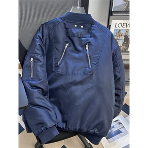 1506-1/MS61021/P84复古加厚解析多拉链工装棉衣男款冬季高级棒球图片