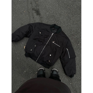 （现货）自制款  机能口袋灰色bomber棉服图片