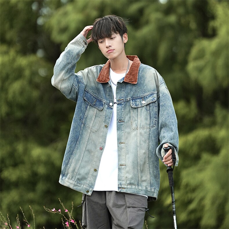 Wt050-P62山系宽松型牛仔夹克外套，男装夹克，星座1501-1