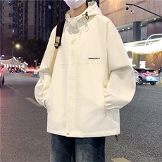 2024春季新款连帽夹克外套男休闲冲锋风衣工装潮A436-D1206-P65，男装夹克，电商A436