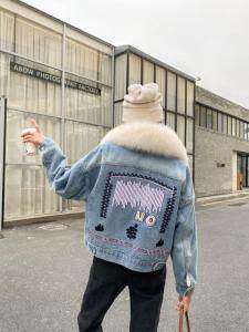 牛仔脱卸内胆派克，女装，雪儿诱惑