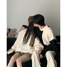 设计感拼接撞色毛衣男女秋冬季宽松休闲小众套头情侣针织衫上衣，男装针织衫/毛衣，星座218-1（原230）